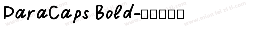 ParaCaps Bold字体转换